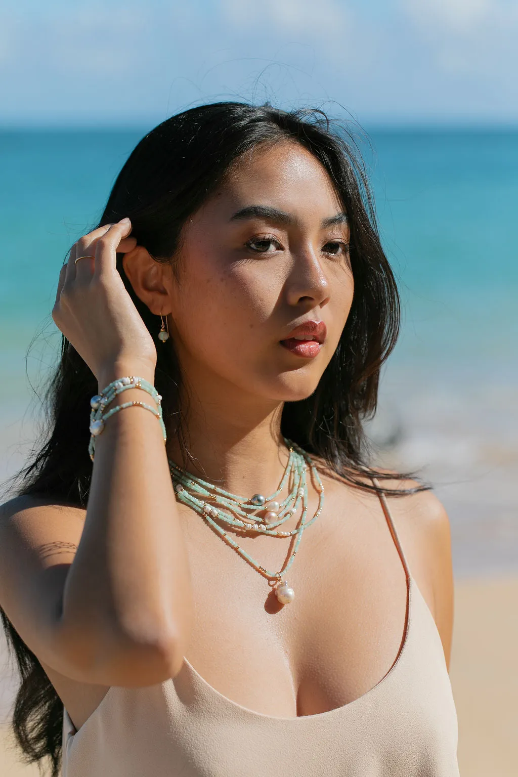 Tahitian Pearl and Gemstone Necklace - Iolana