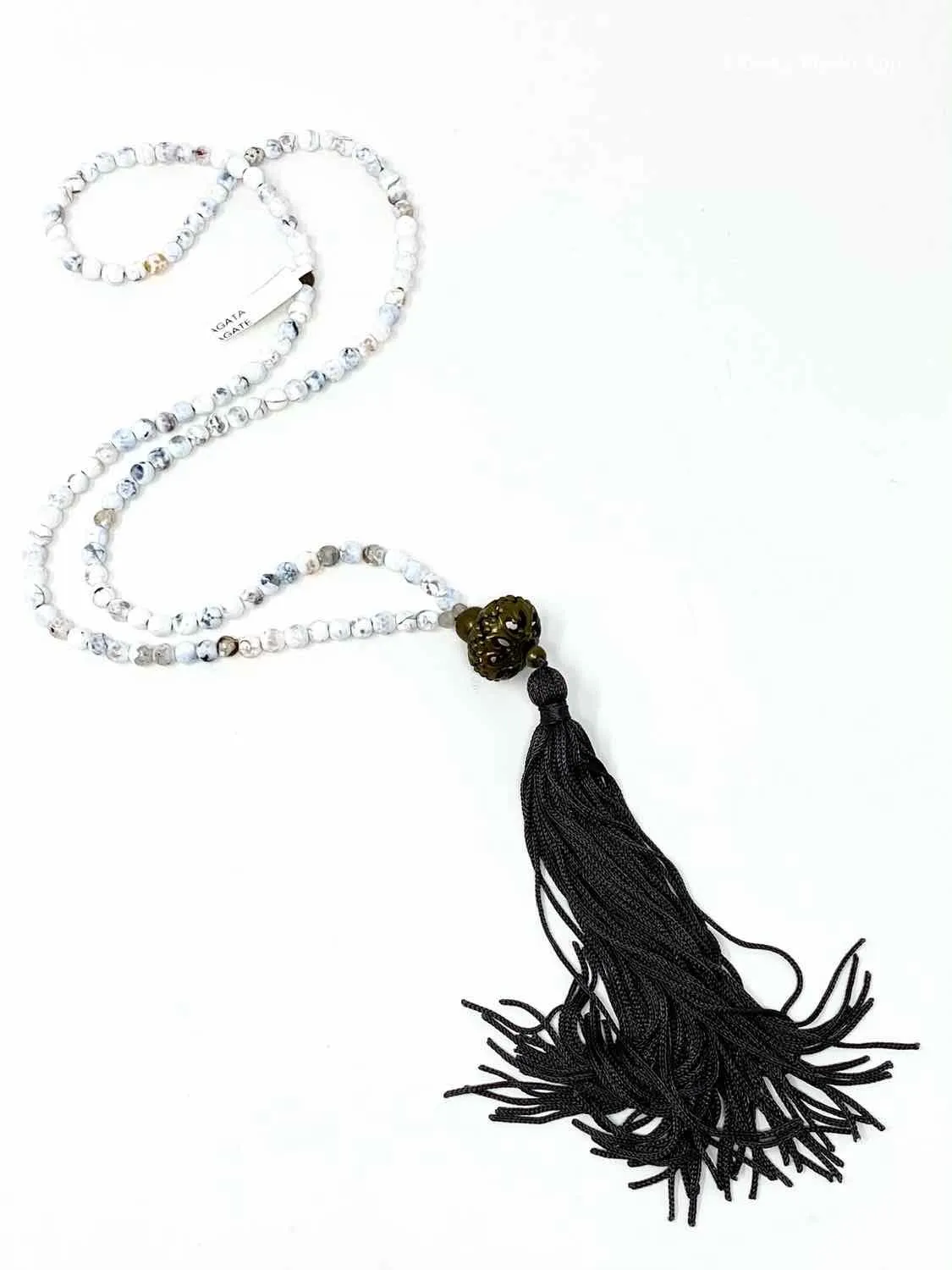 Tassel Howlite Beaded Long Necklace