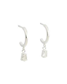 Teardrop Hoops (Sterling Silver)
