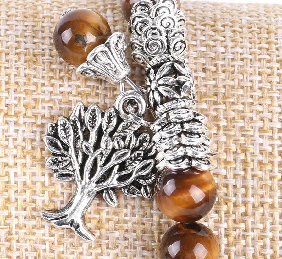 Tiger Eye Gemstone Reiki Yoga Beads Bracelets