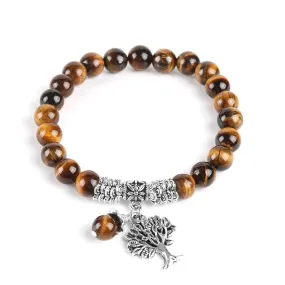 Tiger Eye Gemstone Reiki Yoga Beads Bracelets