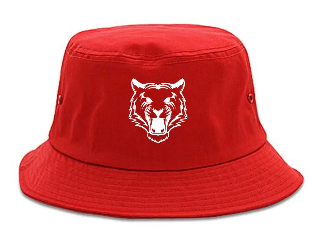 Tiger Face Outline Mens Bucket Hat