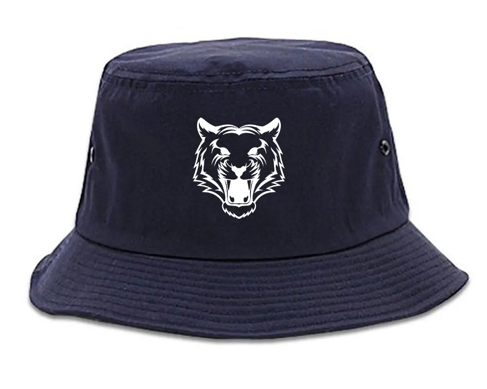 Tiger Face Outline Mens Bucket Hat