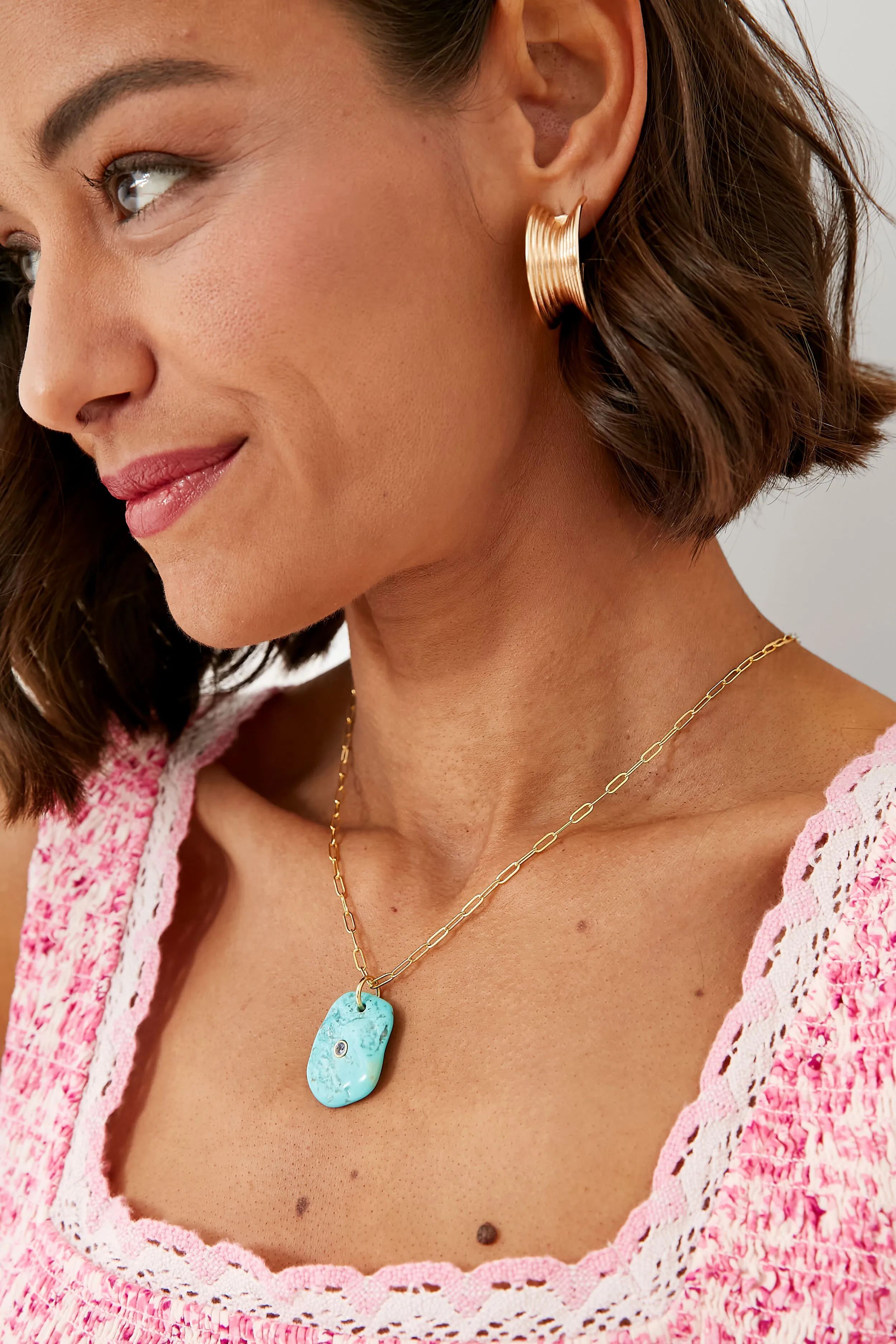 Turquoise Cordelia Pendant Necklace