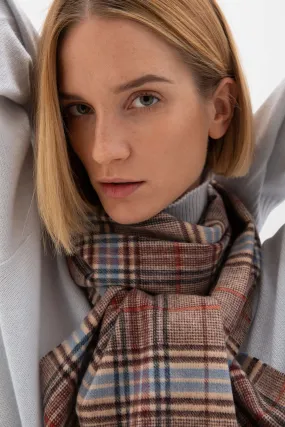 Tweed Check Merino Scarf