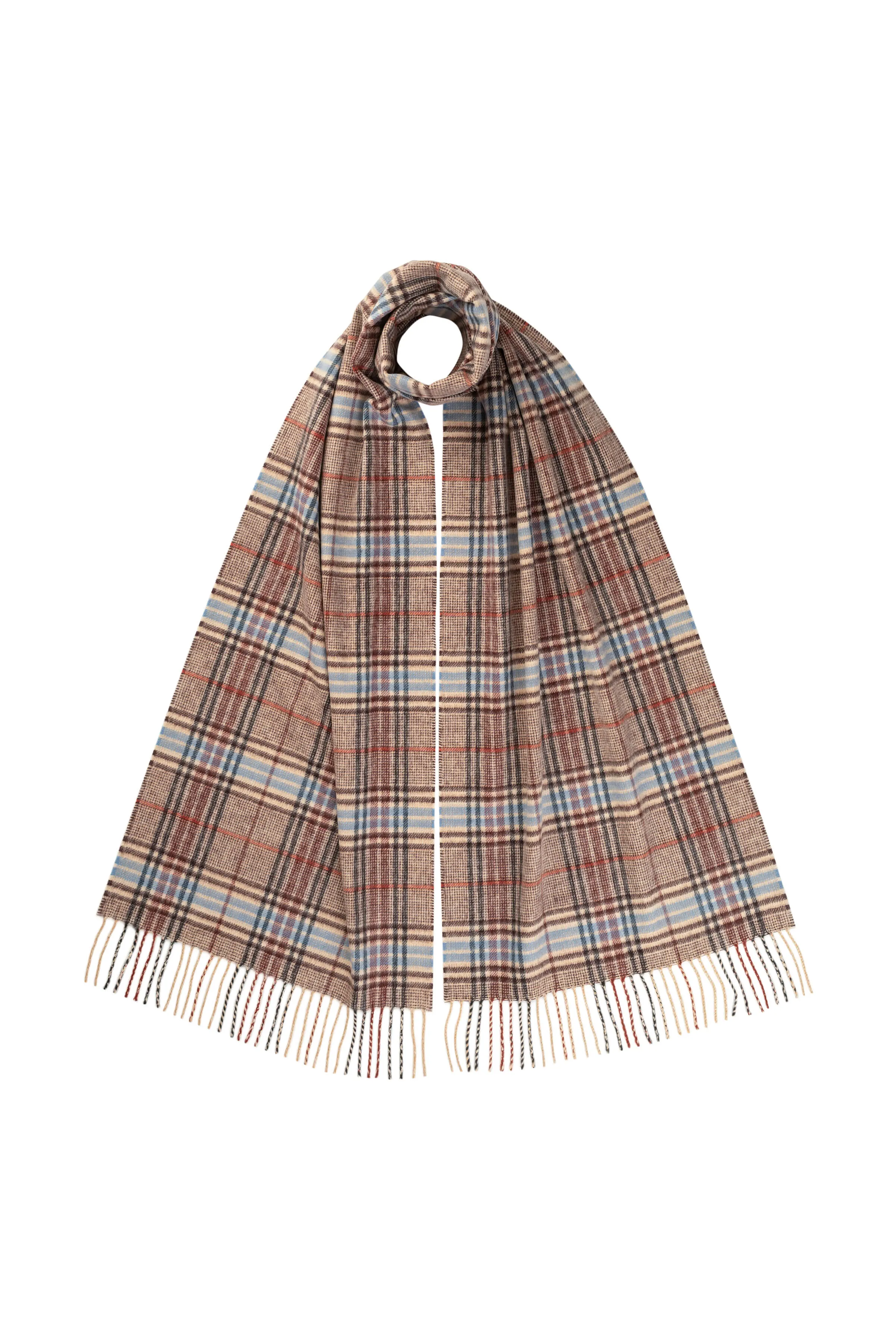 Tweed Check Merino Scarf