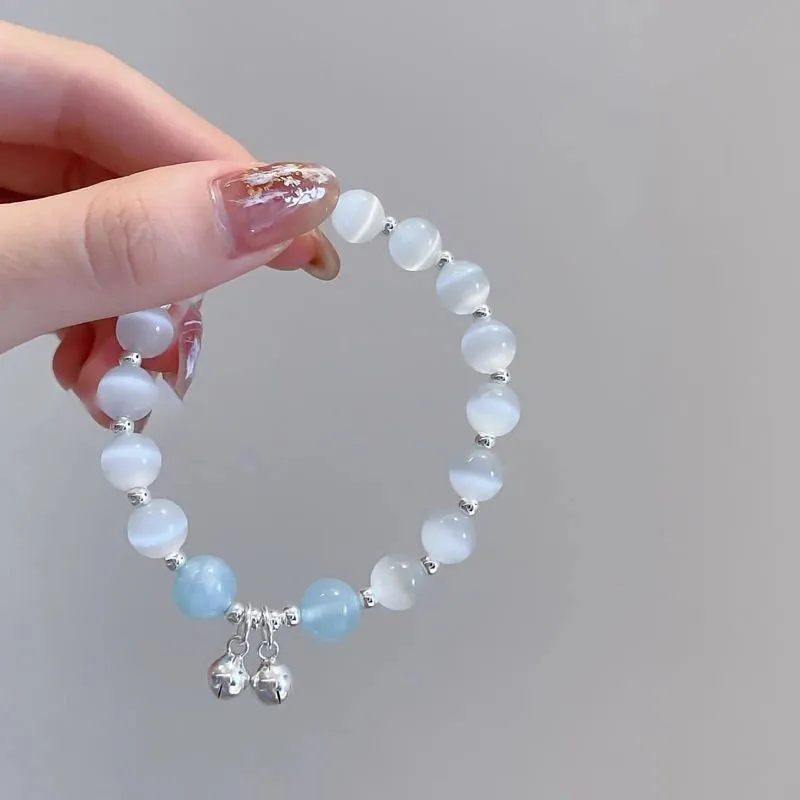 Unique Fashion Firecracker Crystal Beaded Bracelet Friendship Glass Bracelets for Girls Star Moon Cloud Flower Jewelry