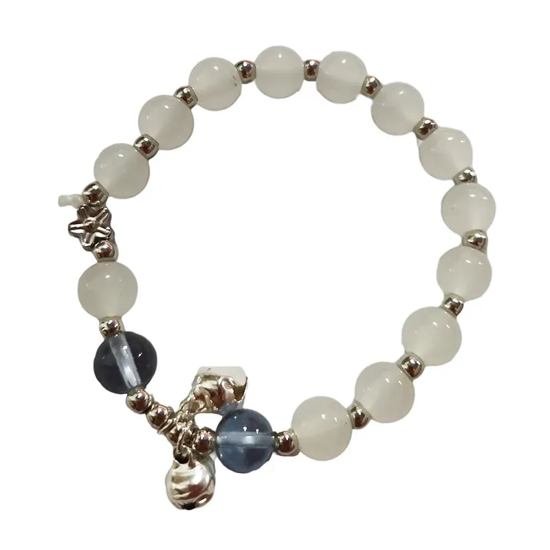 Unique Fashion Firecracker Crystal Beaded Bracelet Friendship Glass Bracelets for Girls Star Moon Cloud Flower Jewelry