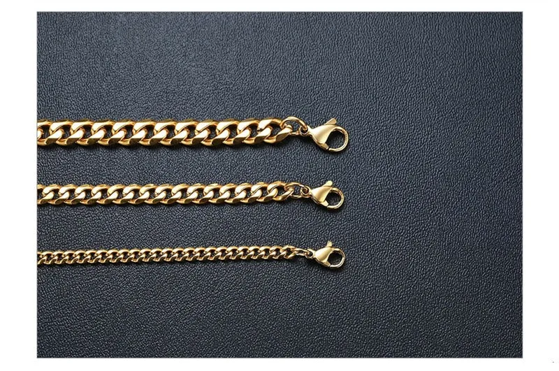VenusFox Ant Angel Basic Punk Stainless Steel Necklace for Men Women Cuban Link Chain Chokers Minimalist Choker Necklace Hot Jewelry