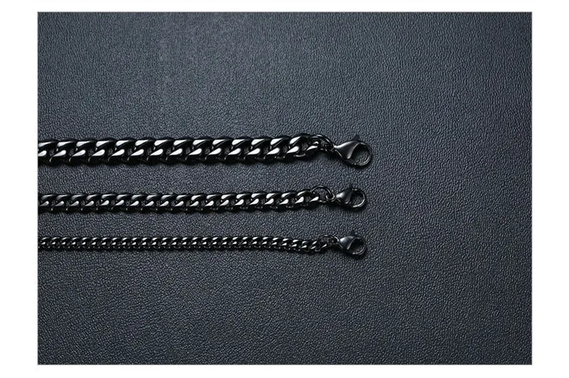 VenusFox Ant Angel Basic Punk Stainless Steel Necklace for Men Women Cuban Link Chain Chokers Minimalist Choker Necklace Hot Jewelry