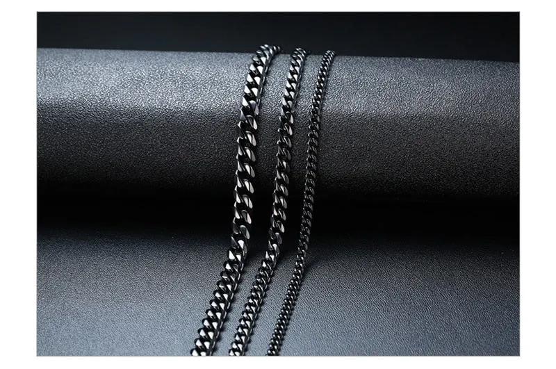 VenusFox Ant Angel Basic Punk Stainless Steel Necklace for Men Women Cuban Link Chain Chokers Minimalist Choker Necklace Hot Jewelry