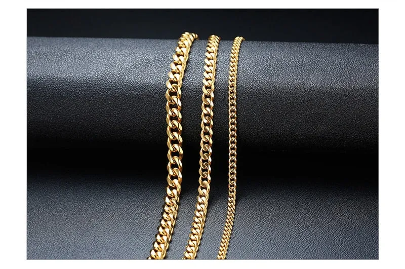 VenusFox Ant Angel Basic Punk Stainless Steel Necklace for Men Women Cuban Link Chain Chokers Minimalist Choker Necklace Hot Jewelry