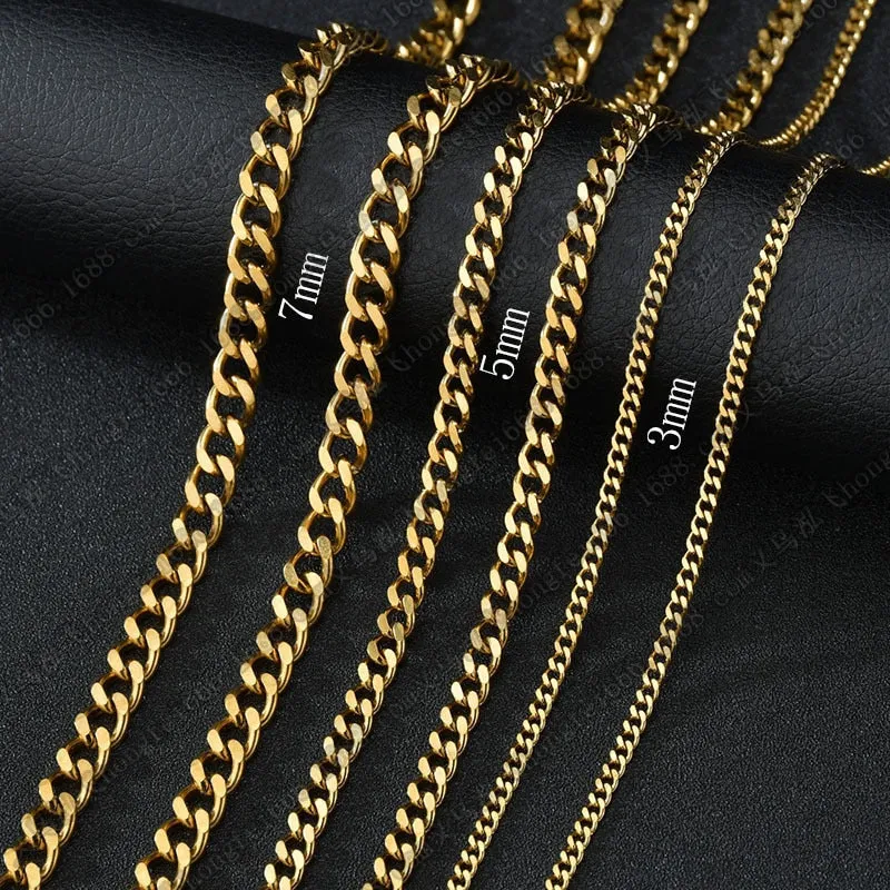VenusFox Ant Angel Basic Punk Stainless Steel Necklace for Men Women Cuban Link Chain Chokers Minimalist Choker Necklace Hot Jewelry