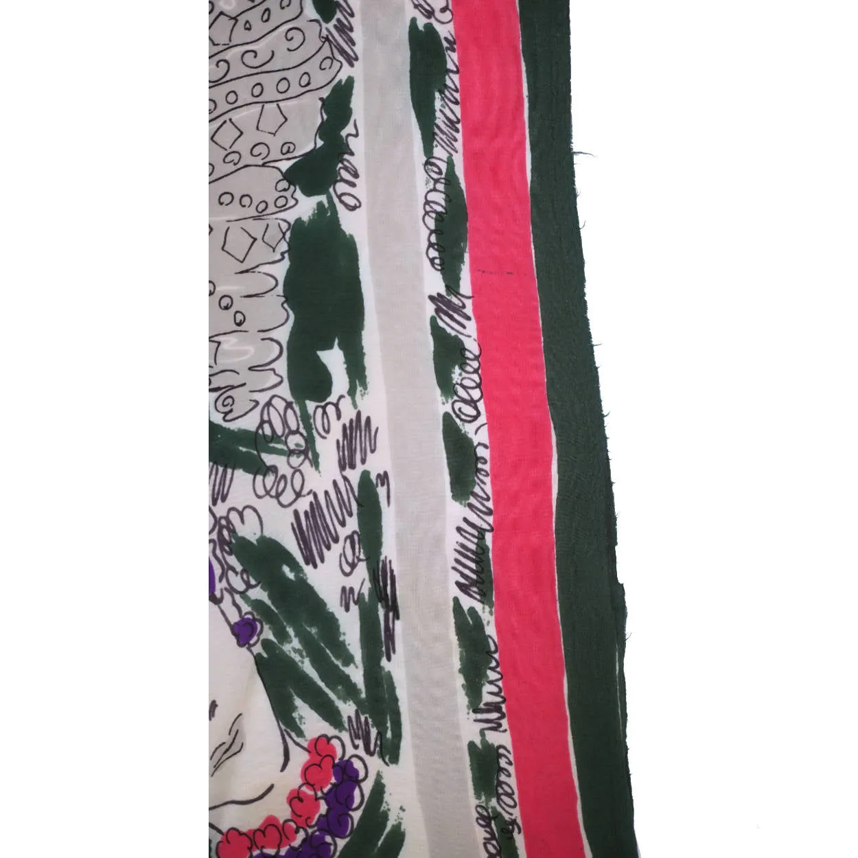 Vintage 1940s Silk Scarf Square w Heads Wearing Turban &amp; Snood Hats