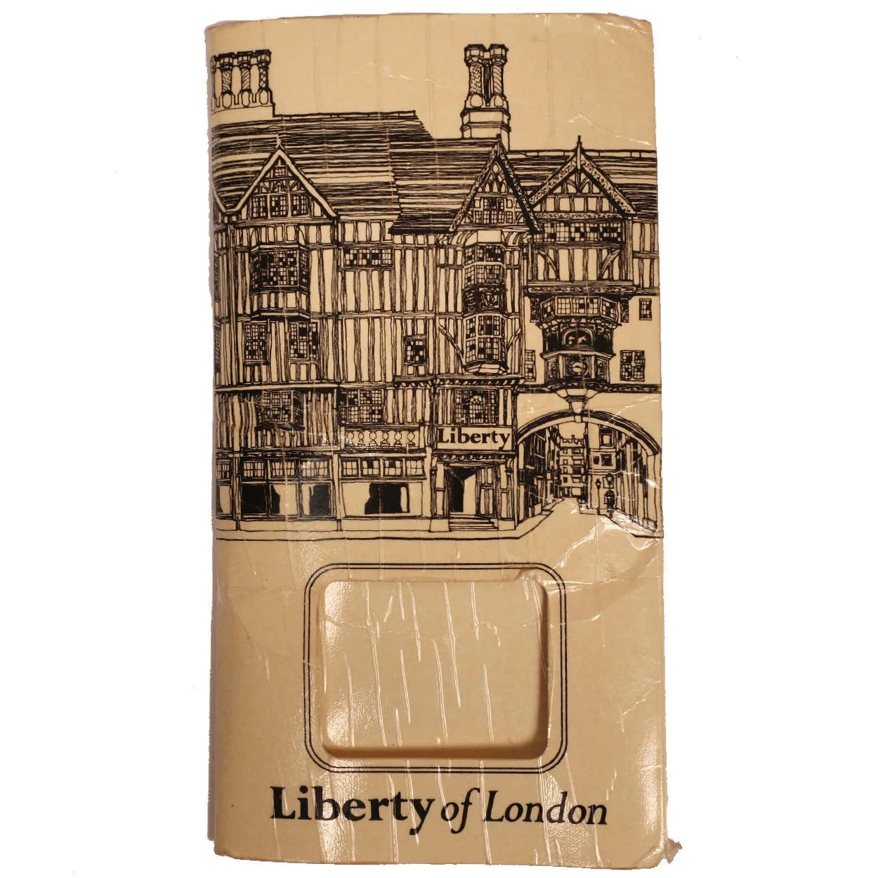 Vintage Liberty of London Ochre Silk Twill Scarf Ornate Pattern w Box 27”