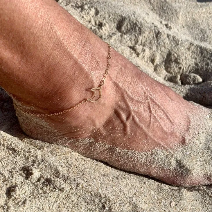 W- tiny moon anklet TMA-*
