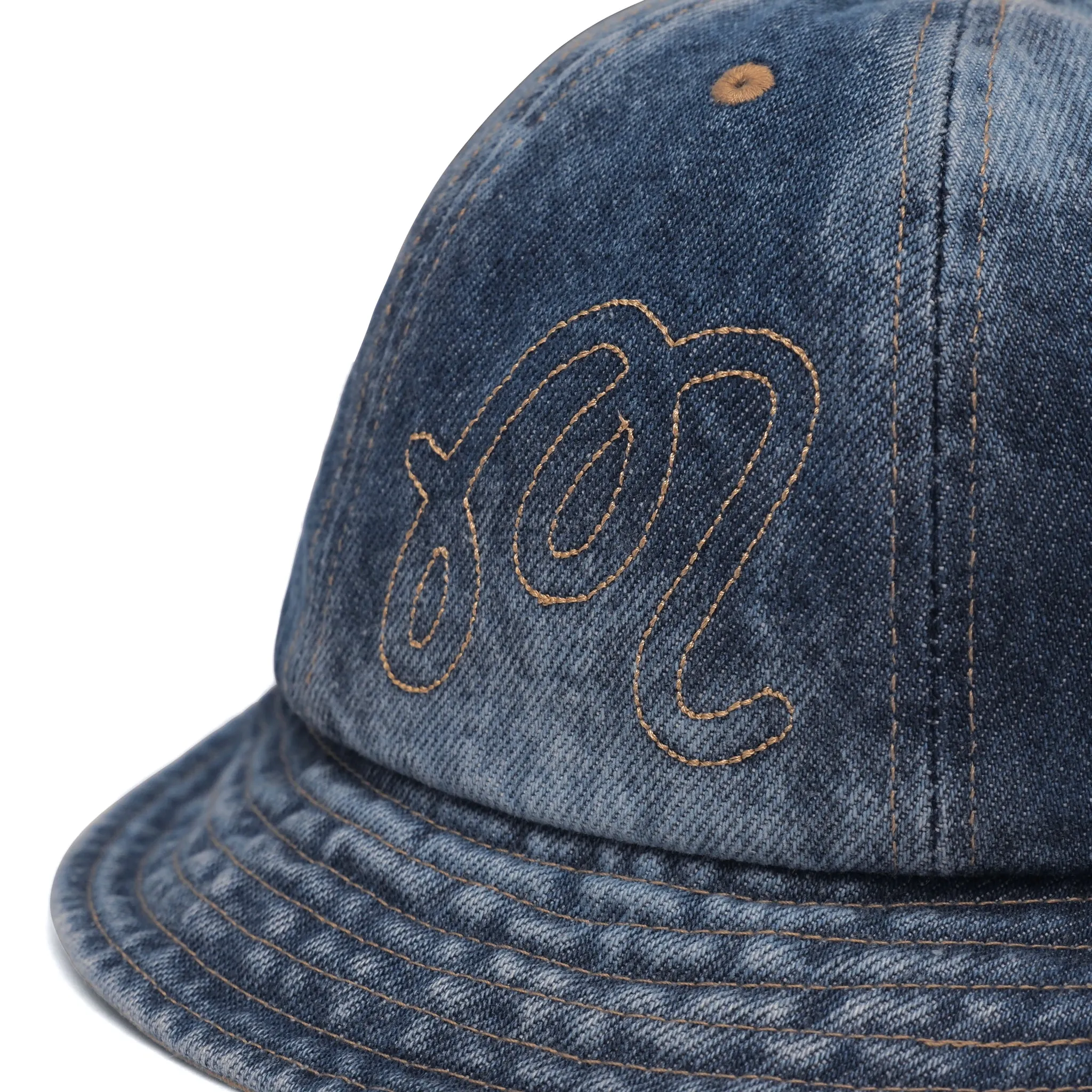 WASHED DENIM BELL BUCKET HAT