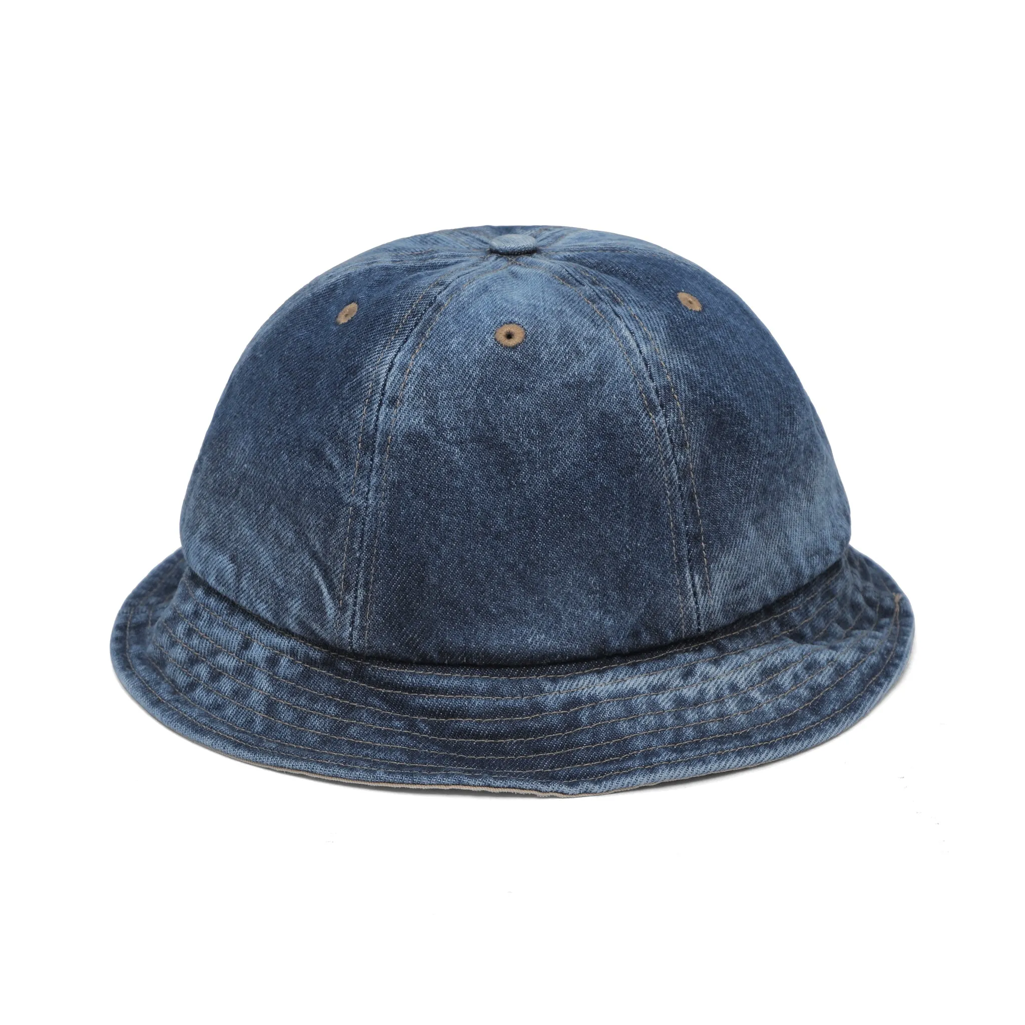 WASHED DENIM BELL BUCKET HAT