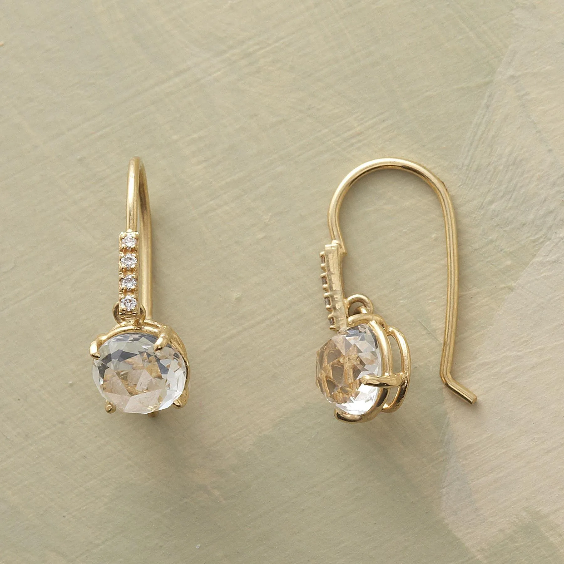 White Rose Earrings