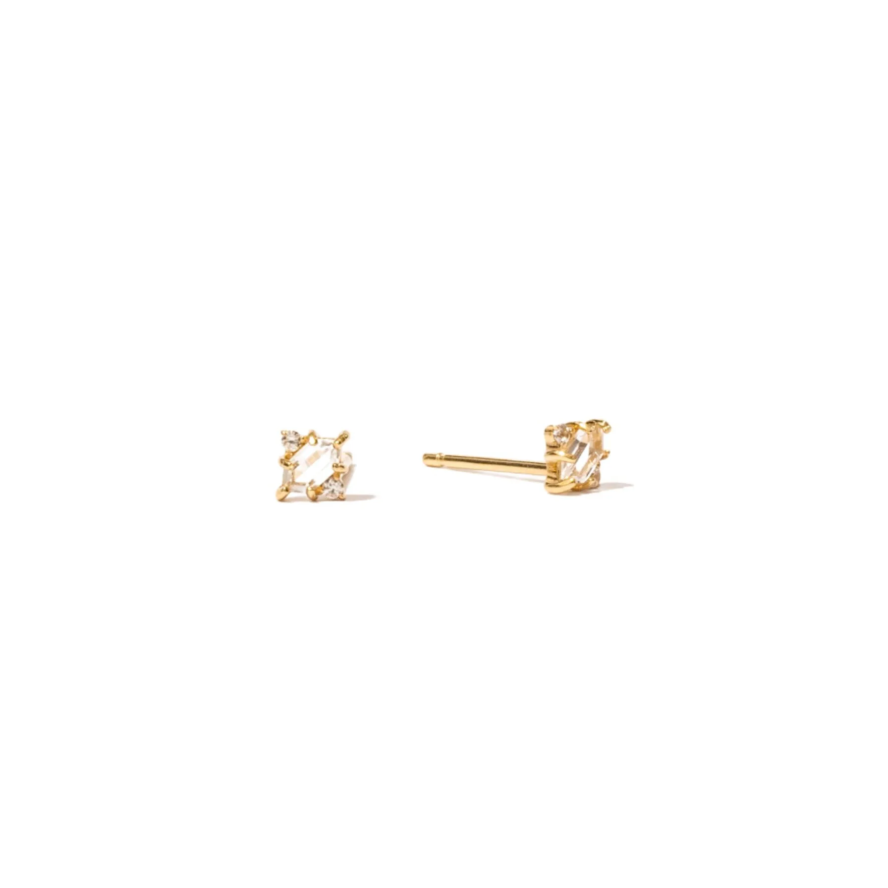 White Sapphire Earrings