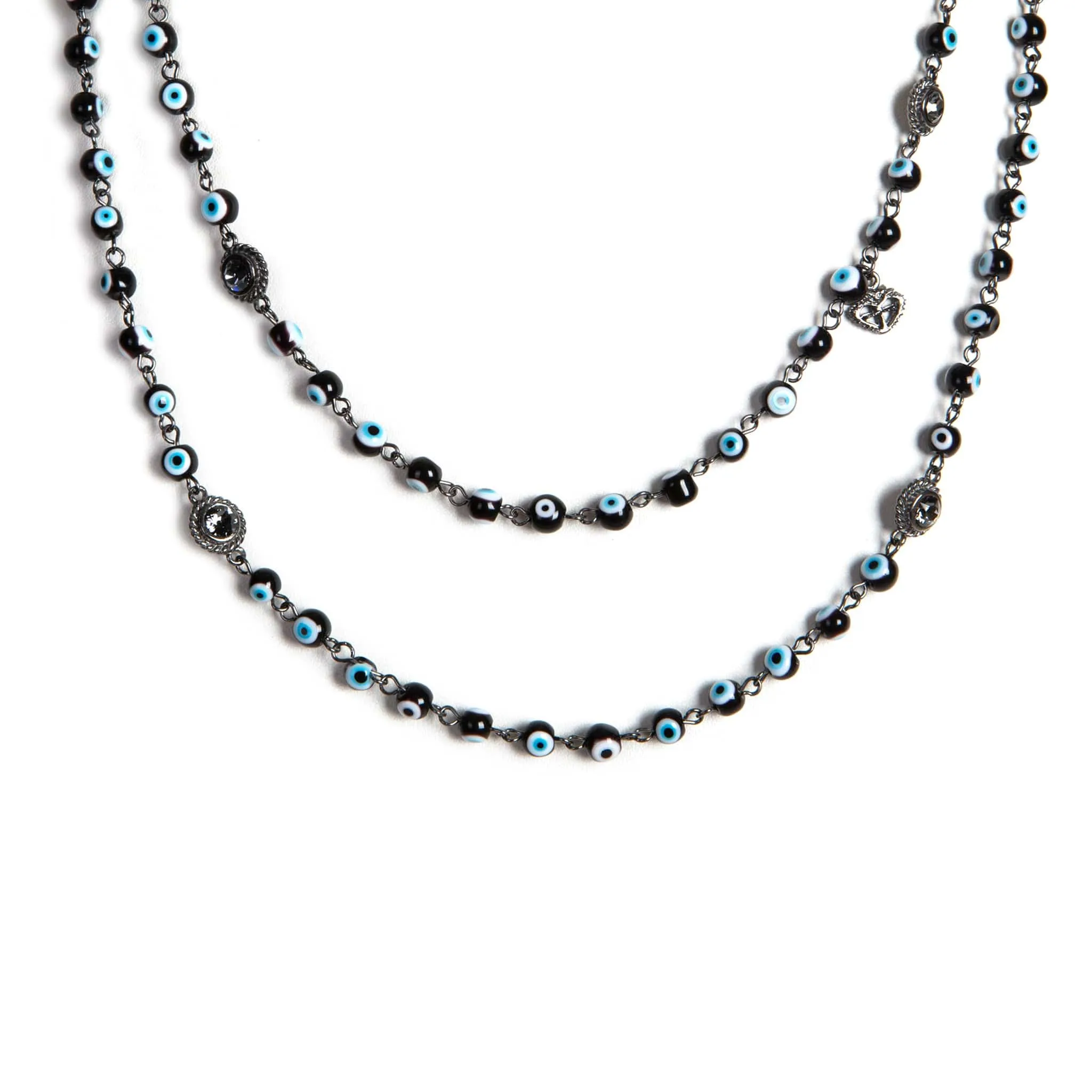 Wrap - 6mm Crystal Black Eye