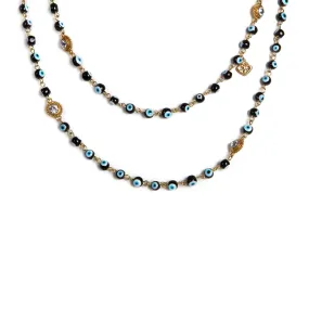 Wrap - 6mm Crystal Black Eye
