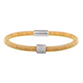 Yellow Gold Bracelet 1 Cluster